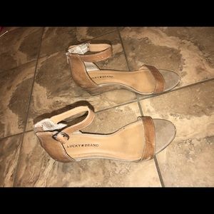 Lucky Brand Leather Wedge Sandal